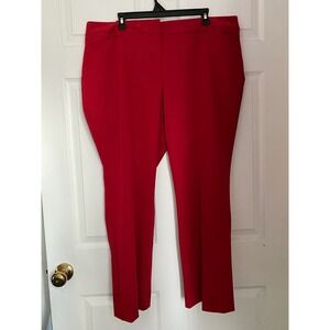 Liz Claiborne red mid-rise pants 18p‎